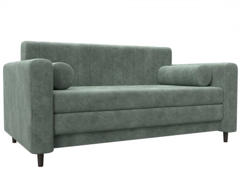 Диван прямой Лига-070 (ЛДСП,Брус,Фанера/Дерево/Велюр/Зеленый) Лига Диванов 129760