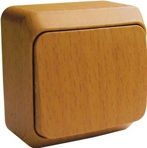 Выключатель накладной одноклавишный (бук) Systeme Electric BA10-004T