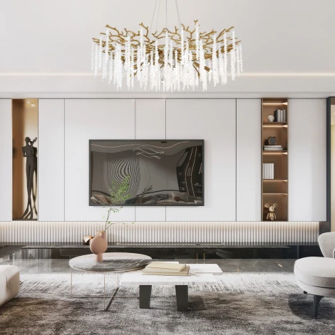 Подвесная люстра хрустальная Arte Milano Milano-1 23110.1200.18.E14.A IB (220V, на тросе)