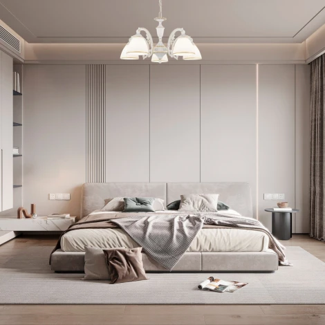 Подвесная люстра Arte Milano AM341837 341837/5 WT+G (220V, на цепи)