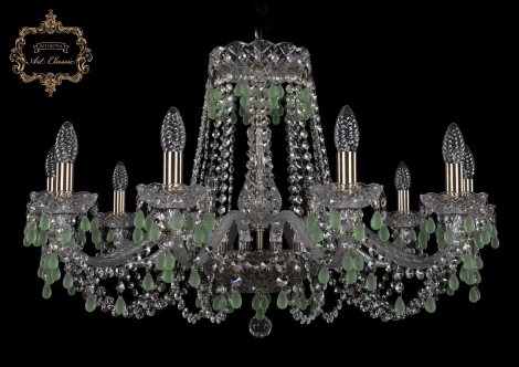 Подвесная люстра Art Classic 11.24 11.24.10.300.Br.V5001 (220V, хрусталь, на цепи, подсвечник, свеча)