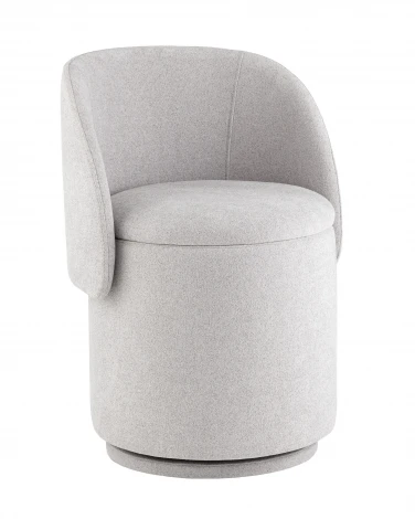 Пуф-трансформер Таунсвилл вращающийся с ящиком букле светло-серый Stool Group УТ000042269