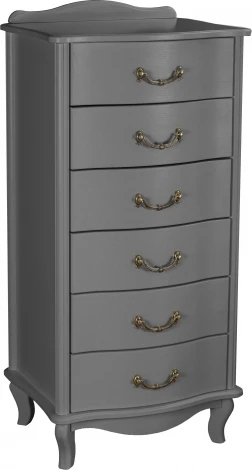 Комод Джульетта узкий 6 ящ., серый ясень Л Mebelik арт.009083