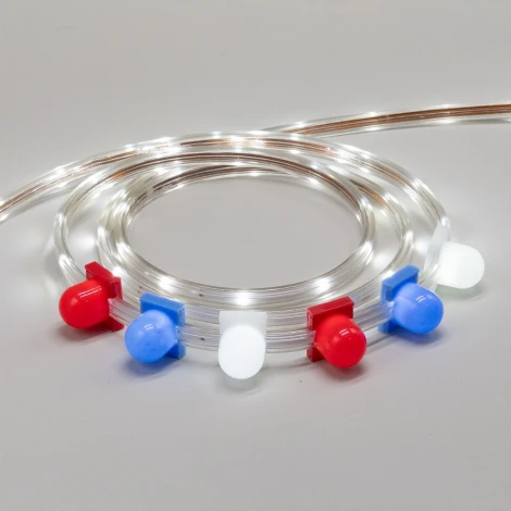 Светодиодная лента LTC Герметичная Белая 220В, SMD2835, 24LED/м, 6000К, IP65, Бухта 100м Laitcom NL-H1-2W