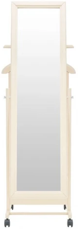 Вешалка костюмная с зеркалом на колесах В 24Н слоновая кость от фабрики Mebelik