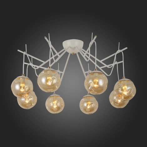 Потолочная люстра Evoluce Calletta SLE110202-08 (220V, шарики, молекулы)