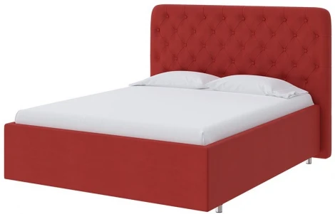 PROxSON Кровать Classic Large (Ткань: Велюр Forest 13 Красный) 80x200