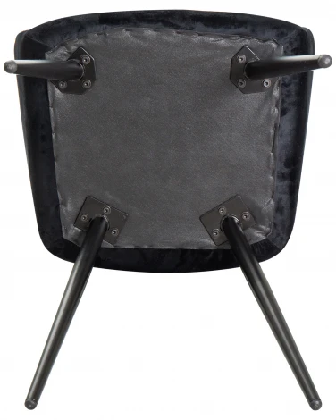 Стул обеденный ROBERT (черные матовые ножки, велюр V108-77 Чёрный)