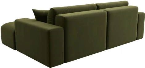 Диван угловой Лига-036 НПБ Классик правый угол (Зеленый/Микровельвет) Лига Диванов арт.121368