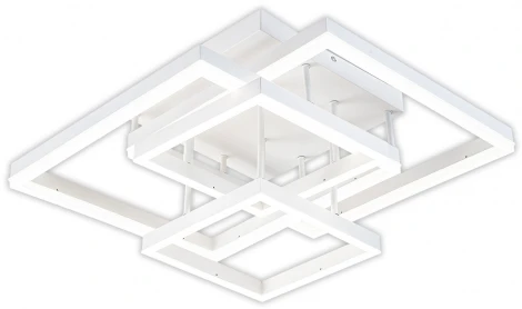 Потолочная люстра светодиодная Escada Union 10229/4LED White 120Вт, металл/акрил, белый