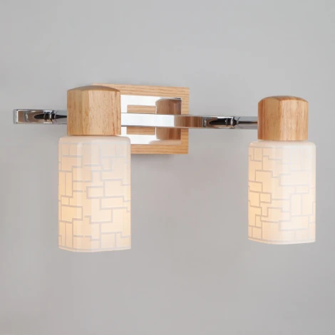 Спот Eurosvet 20029 20029/2 хром / светлое дерево