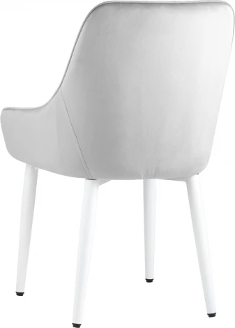 Стул Диана велюр серебристый ножки белые 4 шт Stool Group (арт.УТ000037411)