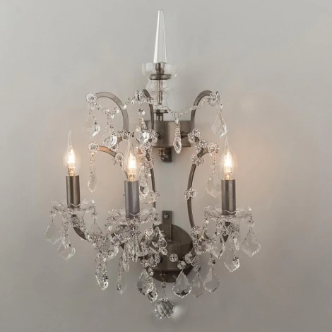 Бра Rococo L27923.65 (220V, хрусталь, подвески, подсвечник, свеча)