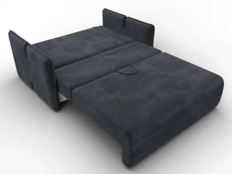 Диван прямой Лига-117 (ЛДСП,Брус,Фанера,Велюр/Темно-серый) Лига Диванов 137024