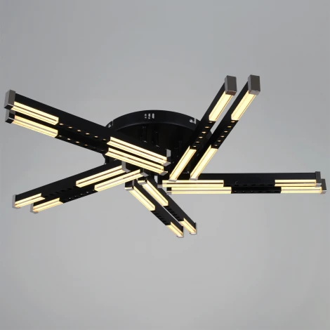 Потолочная люстра светодиодная с пультом с регулировкой цветовой температуры, яркости и ночным режимом Reluce 24090-0.3-10 BK