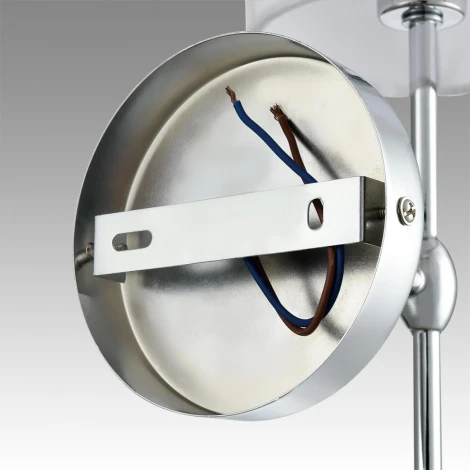 Бра Lumion Latti 6589/1W хром/белый, металл/текстиль E14 1*40W 220V (круглые)