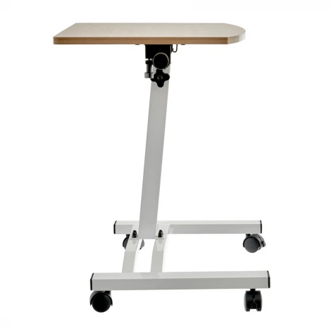 Стол многофункциональный на колёсах, 48x40 см, «РОЛЕТ», 1 ножка, регул.высота, мдф, металл, тёмн. дерево, чёрный