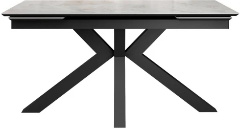 Стол DikLine SFE160 Керамика Italian Grey (глянец серый)/подстолье черное/опоры черные (2 уп.) арт.00-00074489