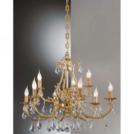 Подвесная люстра Nervilamp 583 583/6+3 (220V, на цепи, подсвечник, свеча)