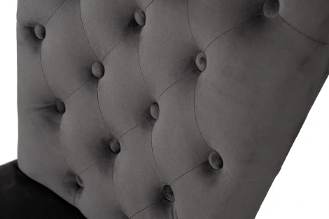 Обеденный стул Garda Decor 597-2K-СЕРЫЙ-Riv96 (Черный/Черный)