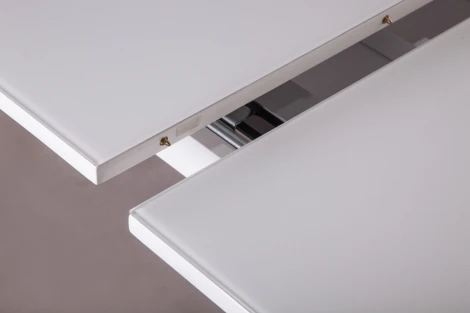 Стол раскладной Adams (120+30 см) закаленное стекло белый Top Concept 2001000000623