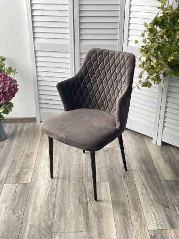 Стул HERMAN ГРАФИТ #14 велюр / черный каркас