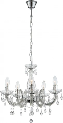Подвесная люстра Globo Cuimbra II 63116-5 (220V, на цепи, подсвечник, свеча)