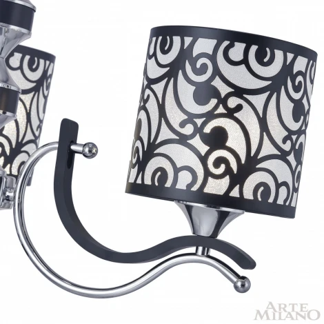 Подвесная люстра Arte Milano Florentia-4957 304957/3 Bk/Ni (220V, на цепи)