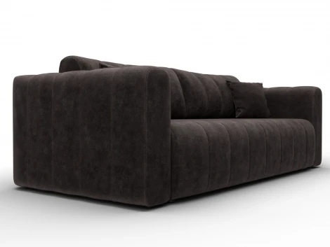 Диван прямой Лига-062 НПБ (ДСП,Фанера,ХДФ/Пластик/Велюр/Коричневый) Лига Диванов 130270