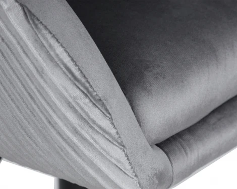 Кресло дизайнерское DOBRIN EDISON BLACK (серый велюр (1922-19)) 8600_BlackBase-LM BLACK, цвет сиденья серый (1922-19), основания черный