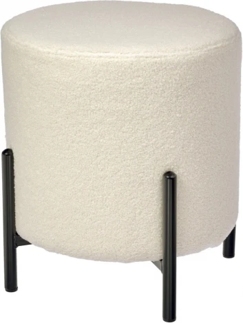 Стул-пуф Bradex Home Otis белый, искусственный мех (RF 0660)