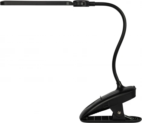 Офисная настольная лампа светодиодная на прищепке с регулировкой цветовой температуры и яркости зарядка от USB ЭРА NLED-512-6W-BK (сенсорный выключатель)