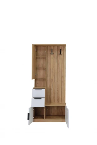 Прихожая 1, Дуб Крафт Золотой / Софт Белый Ивару Стефани 102202