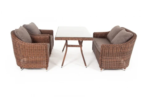 "Кон Панна" обеденная группа плетеная, цвет коричневый 4SIS арт.УТ-00002188