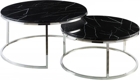 Комплект из 2 журнальных столиков Small+big хром MY iNTERNO MY1012S-D