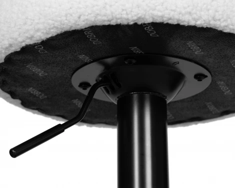 Табурет барный DOBRIN TEDDY BLACK (белый букле (13))