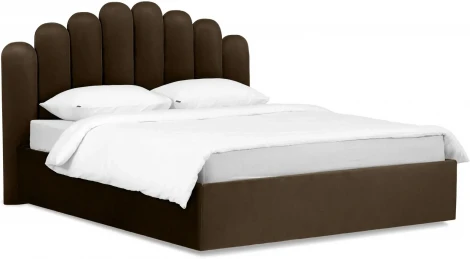 Кровать Queen Sharlotta 1600 Lux ОГОГО (арт.517606), (Ткань/Коричневый)