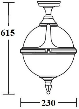 Потолочный светильник уличный Oasis Light VENA 88405A Bl (220V, фонарь, шар, IP44)