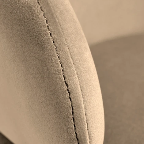 Стул-полукресло Emil бежевый с золотыми ножками Bradex Home арт.RF 0843