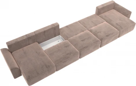 Диван п-образный Лига-048 НПБ МегаЛонг Лига Диванов (Велюр) арт.128330