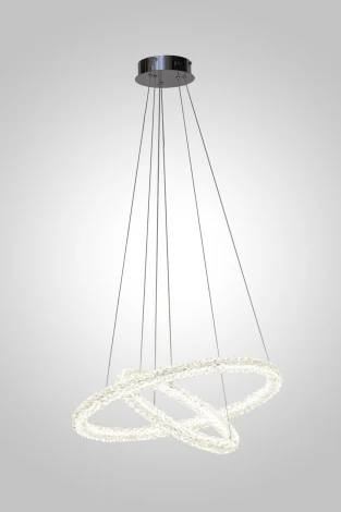 Подвесная люстра AM Group OVALE CH D600+400 (220V, на тросе)