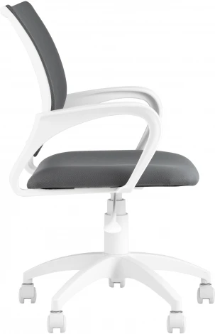 Кресло офисное Topchairs ST-BASIC-W серая ткань крестовина белый пластик УТ000036061