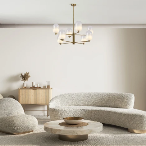 Потолочная люстра на штанге Eurosvet Loona 60161/8 латунь (220V)