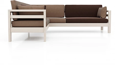 Диван Arsko Домино У беленый дуб велюр светло-коричневый/темно-коричневый