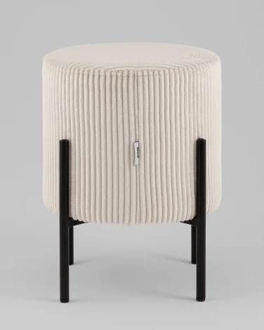 Пуф Stool Group Кейси велюр рельефный светло-серый арт.УТ000040014