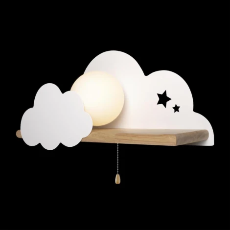 Настенный светильник Loft It Axel 10134 White (для детской, 220V, выключатель, шар)