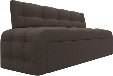 Диван кухонный прямой Люксор (Коричневый/Рогожка) Лига Диванов арт.123764