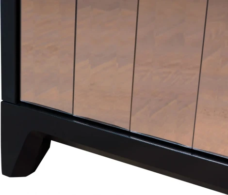 Сервант Dante малый ОГОГО (арт.471417), (ЛДСП/Черный,Бронзовый)