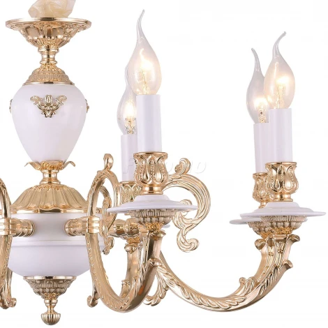 Подвесная люстра Arte Lamp Luisa A8020LM-8WG (220V, на цепи, подсвечник, свеча)