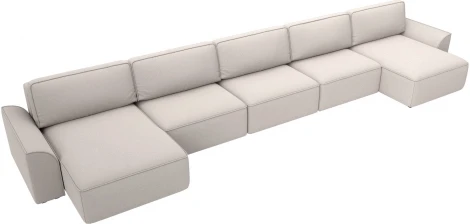 Диван п-образный Лига-048 НПБ МегаЛонг Лига Диванов (Замша) арт.128338